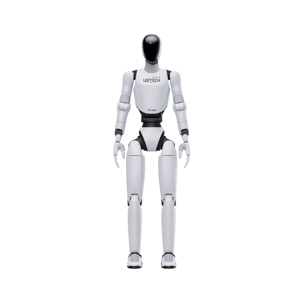 UBTECH Walker C1 humanoider Roboter in vollständiger Frontansicht auf transparentem Hintergrund